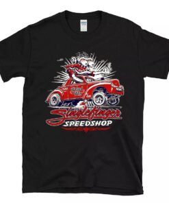 Single Finger Speed shop RAT ROD T shirt