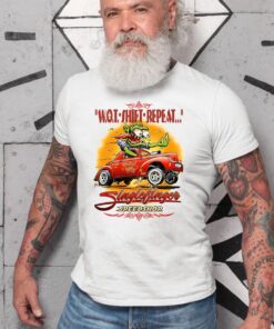 Single Finger Speed shop WOT SHIFT REPEAT WhiteShirt 2