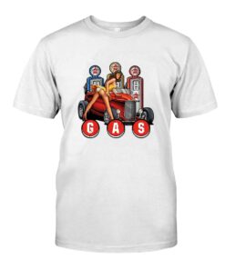hot rod girl gas WhiteShirt 1