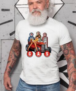 hot rod girl gas WhiteShirt 2