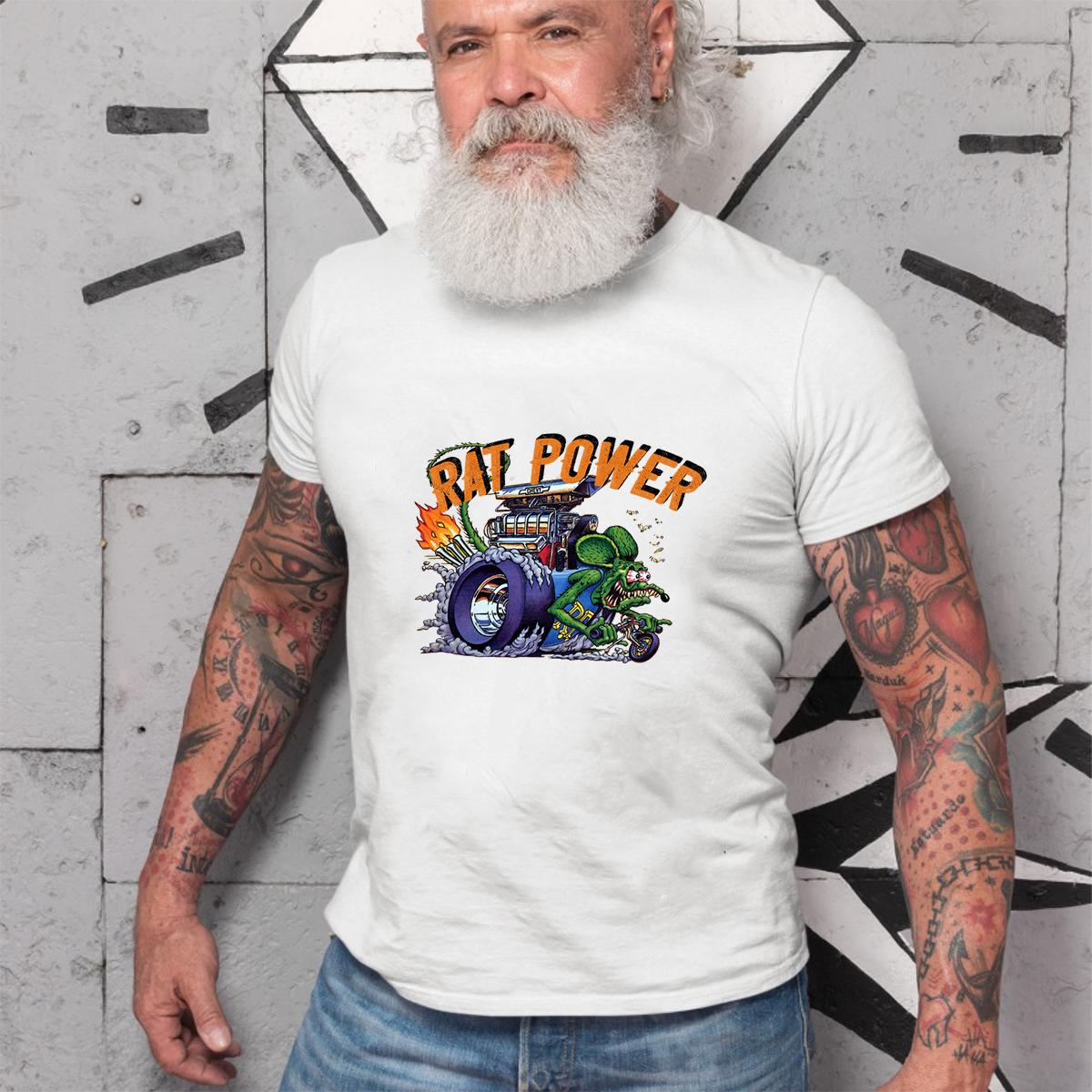 hot rod rat power T shirt 4 hot rod rat power WhiteShirt 2