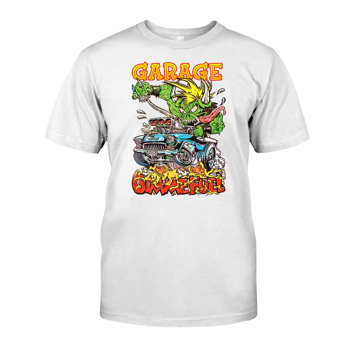 hotrod garage T shirt 3 hotrod garage WhiteShirt 1
