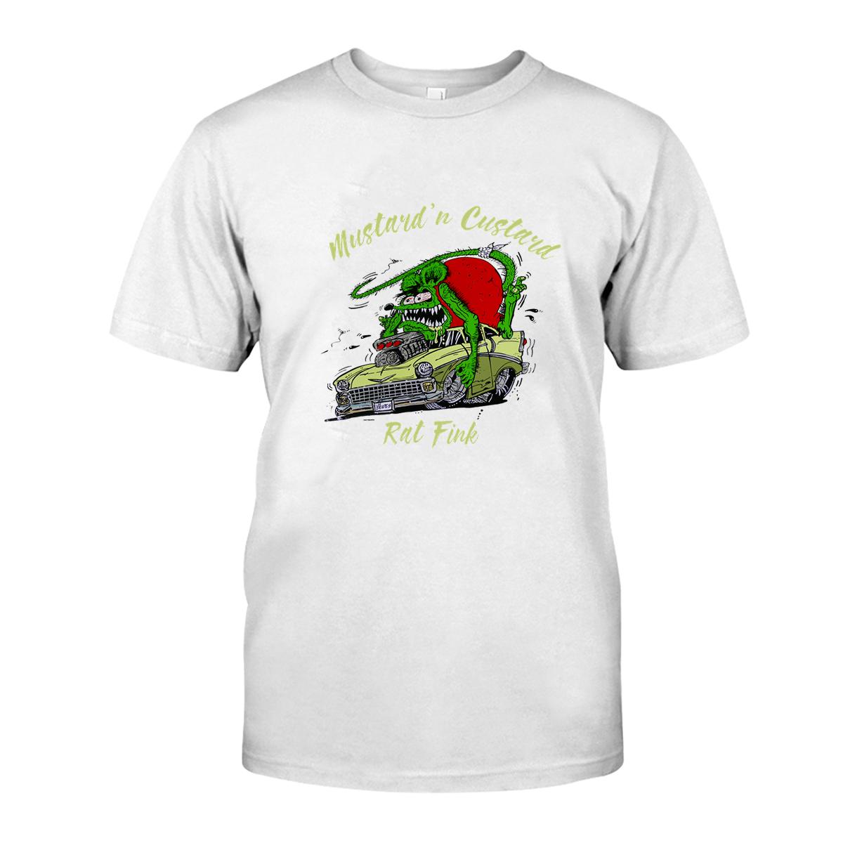 mustard custard rat fink T shirt 3 mustard custard rat fink WhiteShirt 1