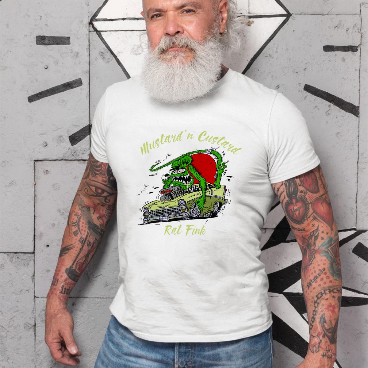 mustard custard rat fink T shirt 4 mustard custard rat fink WhiteShirt 2