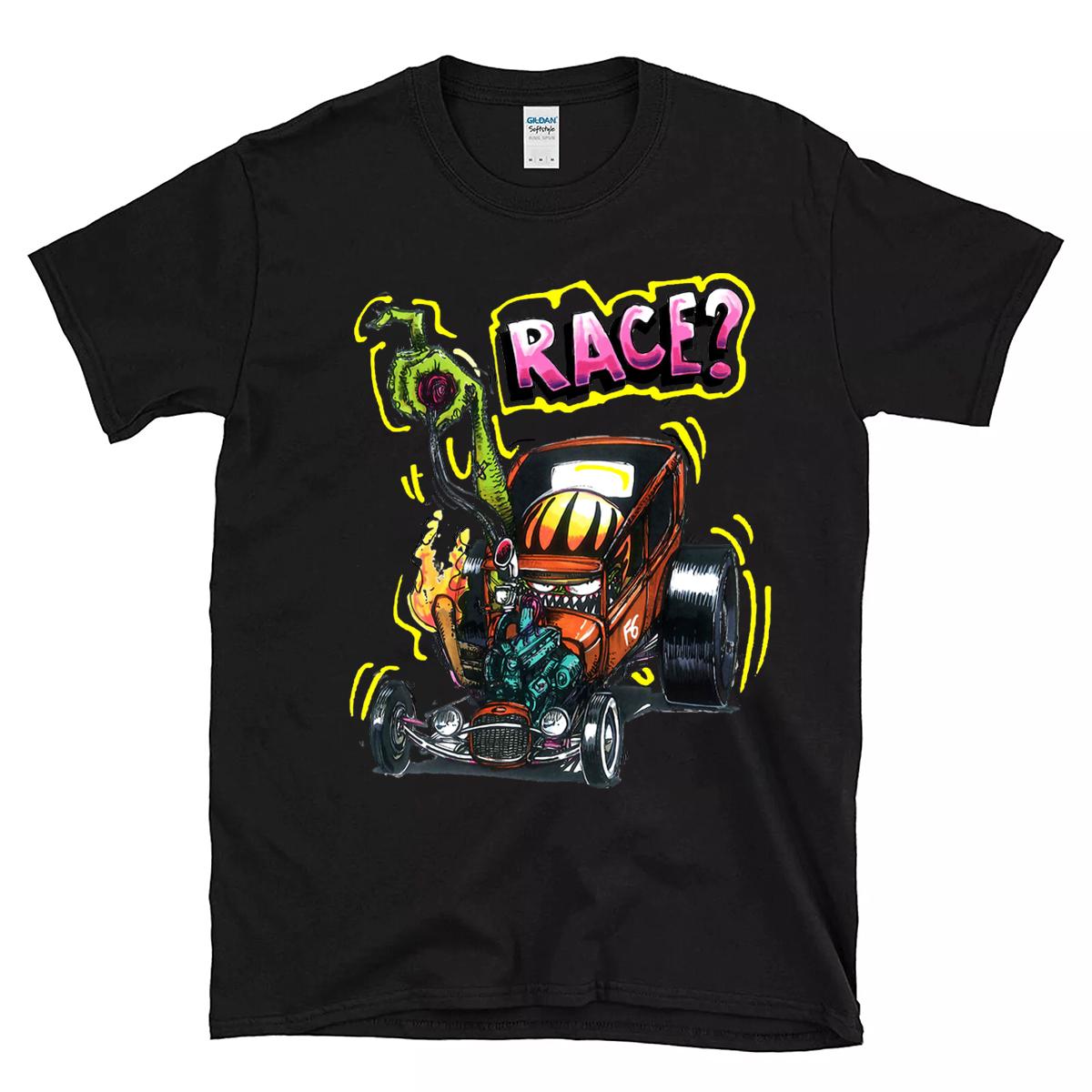 race hot rod rat fink T shirt 1 race hot rod rat fink BlackShirt 1