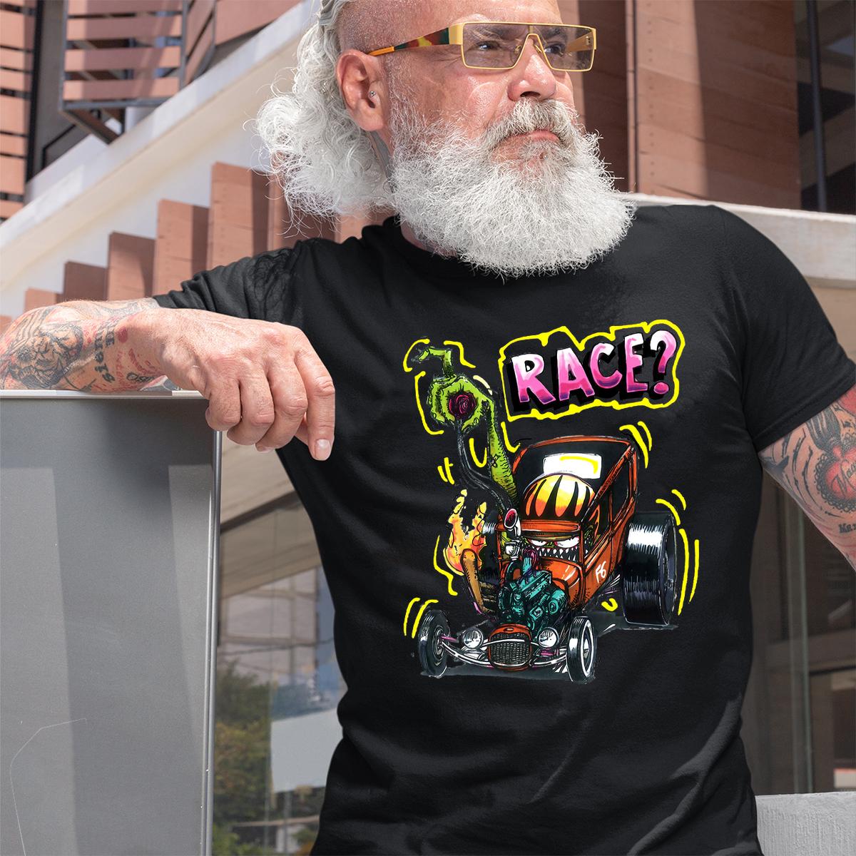 race hot rod rat fink T shirt 2 race hot rod rat fink BlackShirt 2
