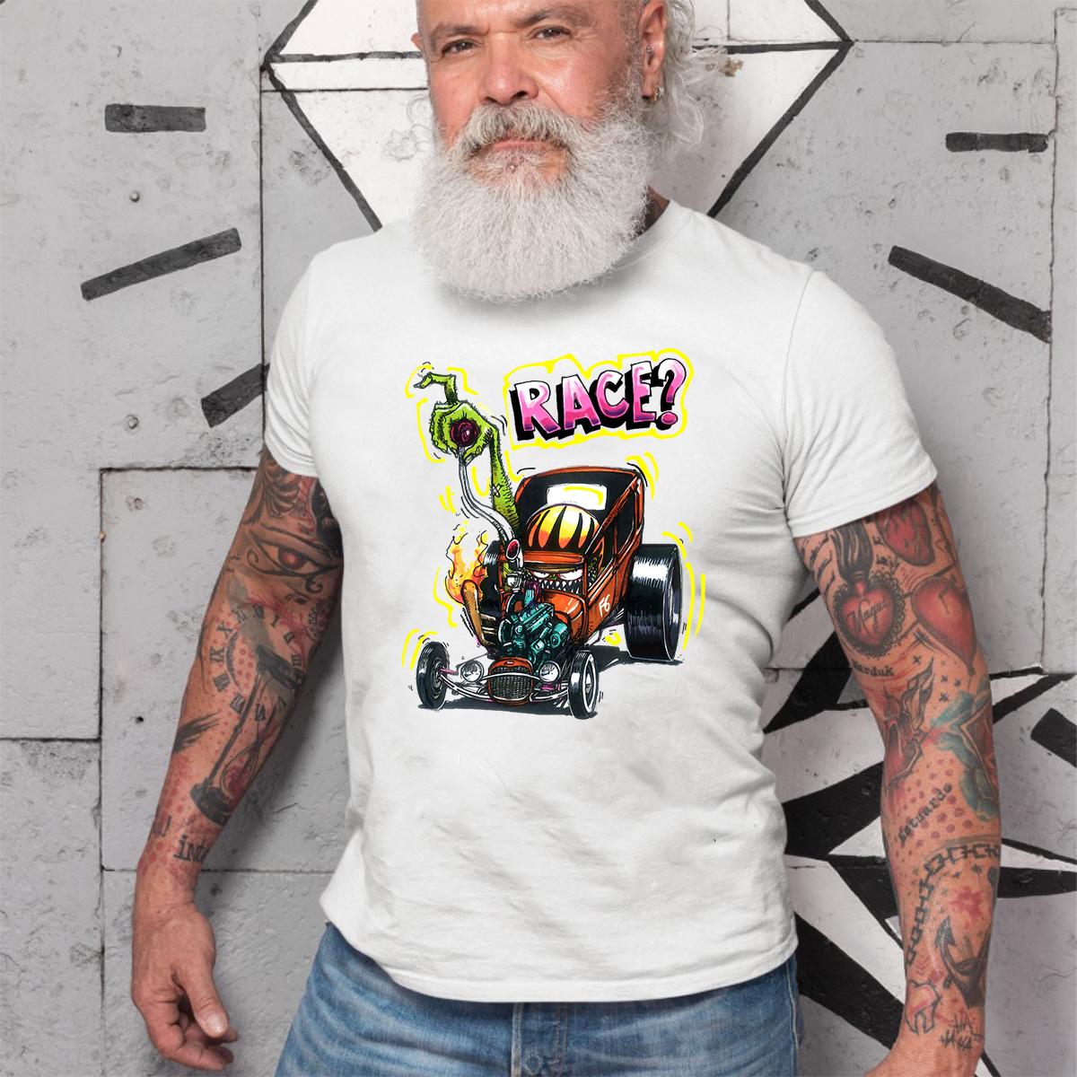 race hot rod rat fink T shirt 4 race hot rod rat fink WhiteShirt 2
