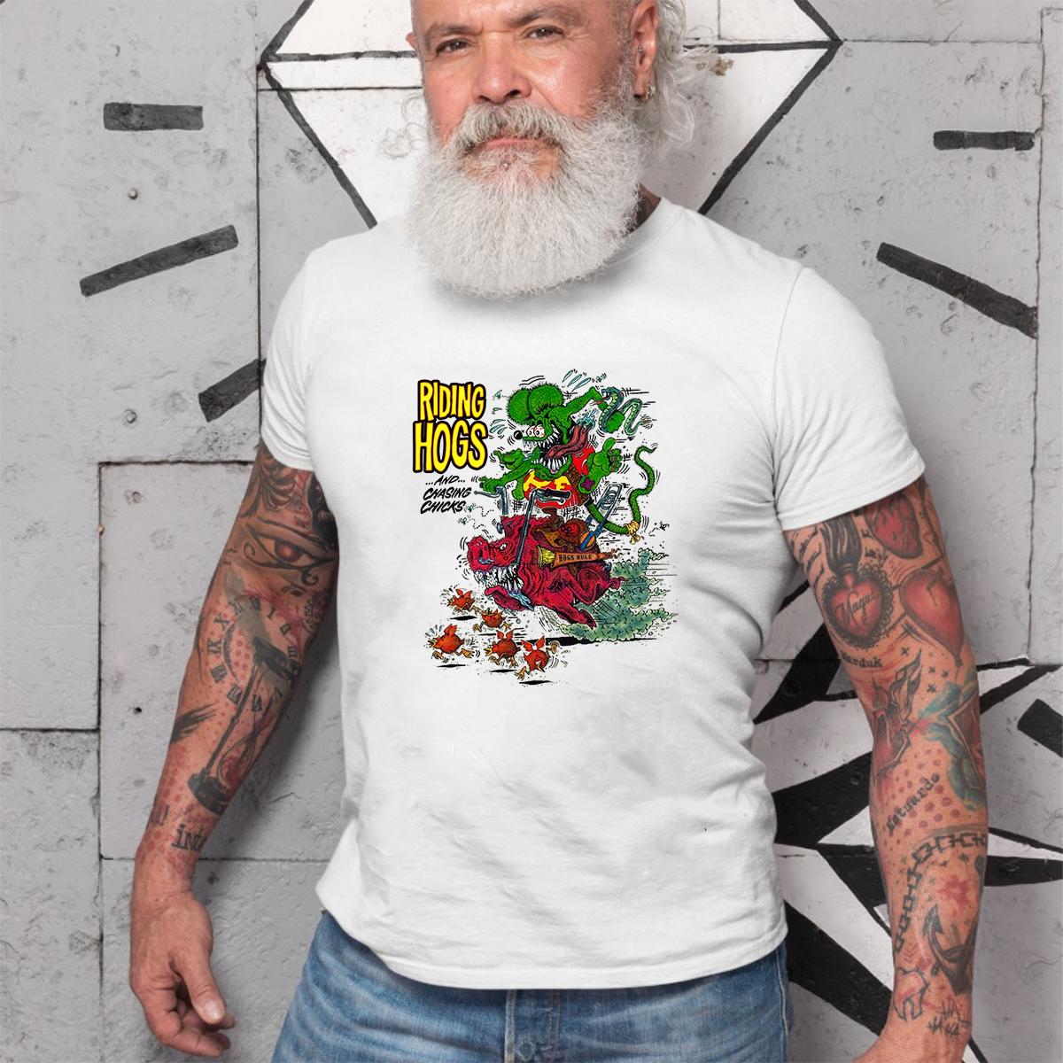rat fink riding hogs and chasing chicks T shirt 1 rat fink riding hogs and chasing chicks WhiteShirt 2