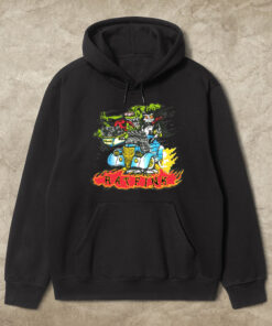 rat fink with Death hoodie