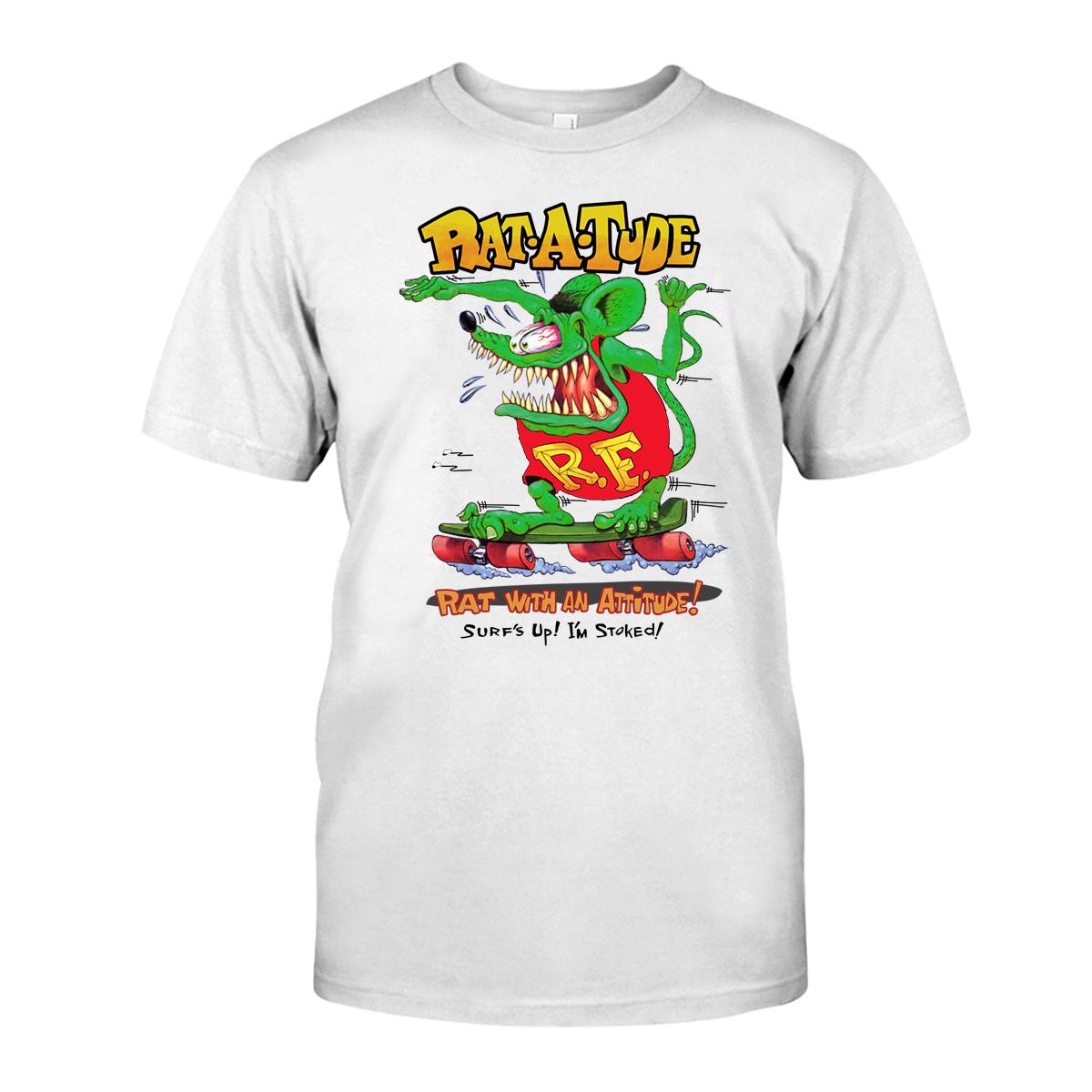 rat with an attitude T shirt 3 rat with an attitude WhiteShirt 1