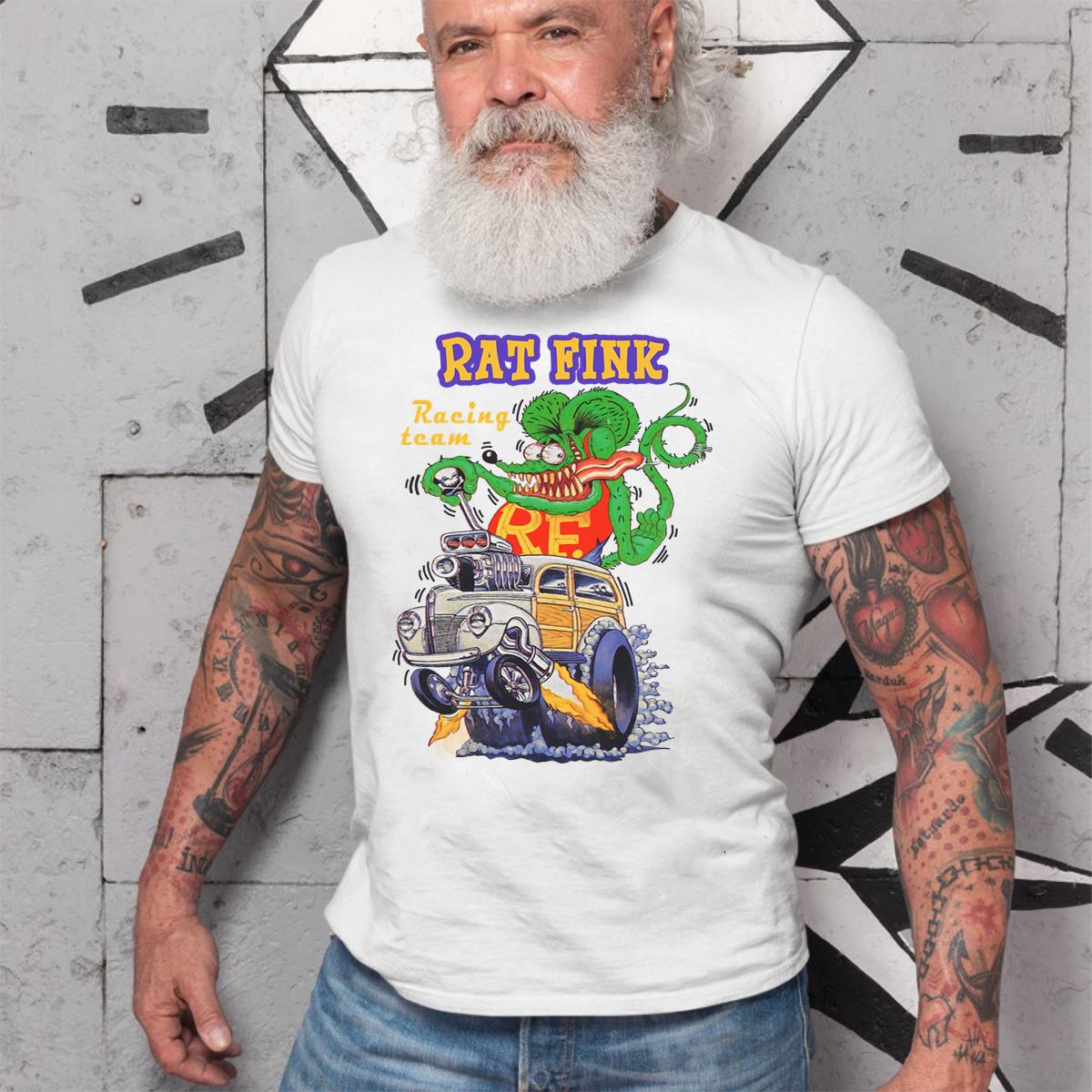 ratfink racing team hot rod T shirt 4 ratfink racing team hot rod WhiteShirt 2