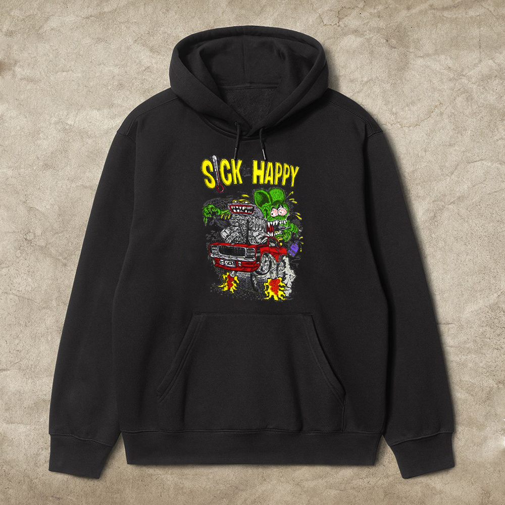 rat fink sick but happy hoodie 1 ratfink sick but happy hoodie 1