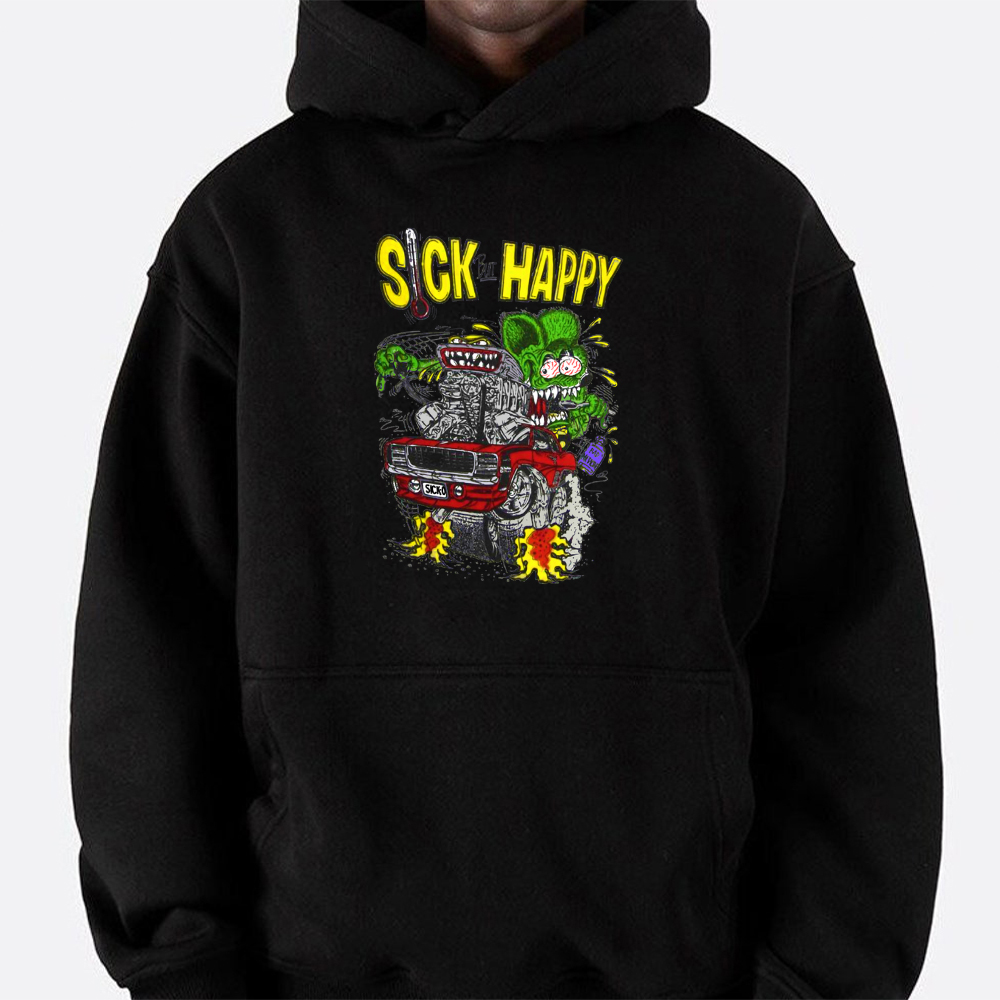 rat fink sick but happy hoodie 5 ratfink sick but happy hoodie 5