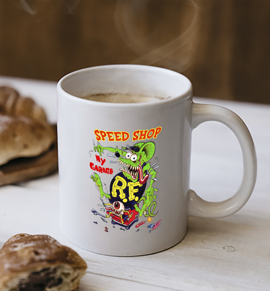 ratfink speed shop garage Mug 2 ratfink speed shop garage Mug 2