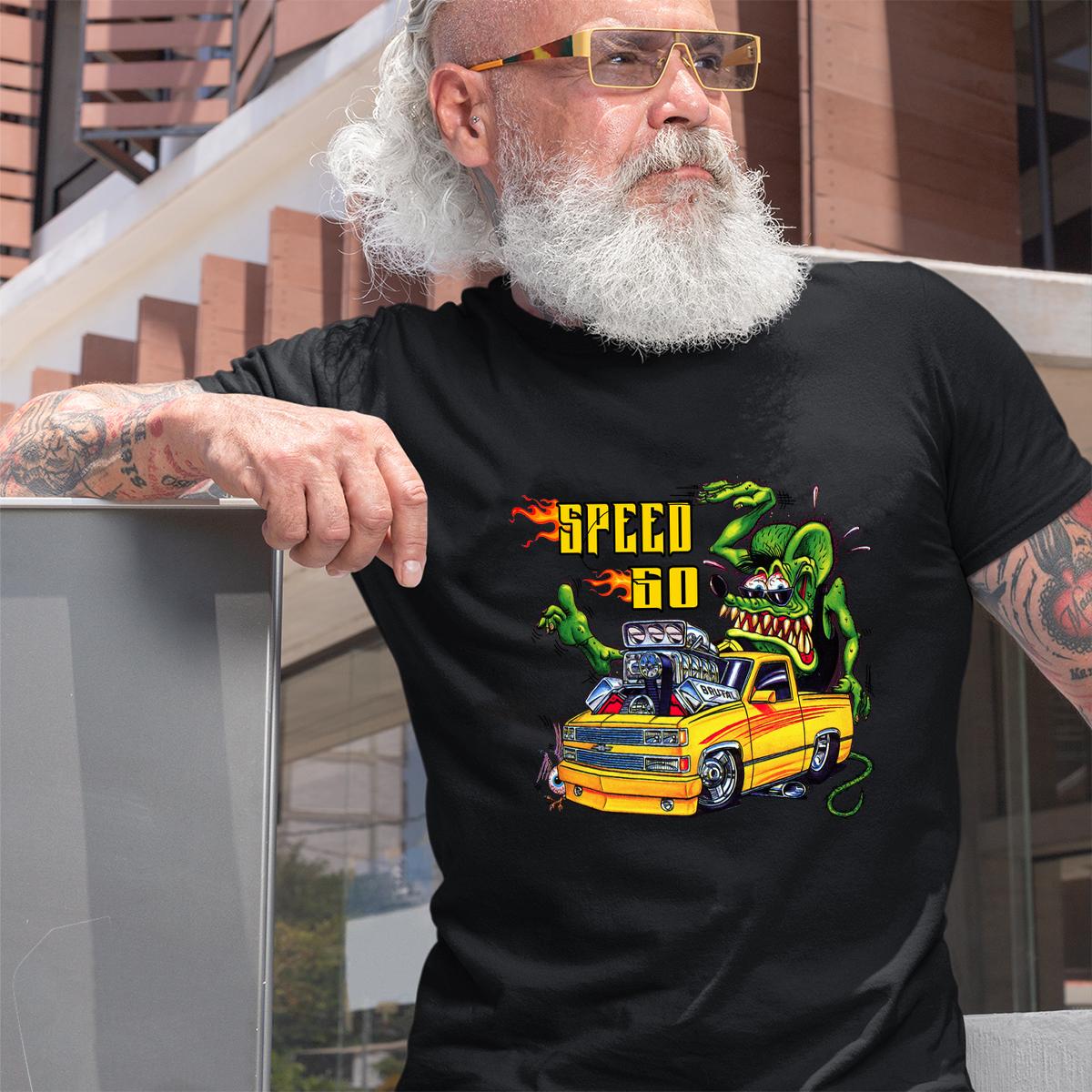 speed go rat fink T shirt 2 speed go rat fink BlackShirt 2