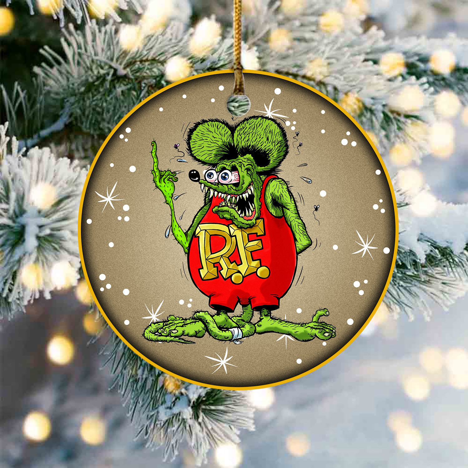 Rat Fink Hot Rod Ornament Gift 1 Rat Rod Fink Ornament 1