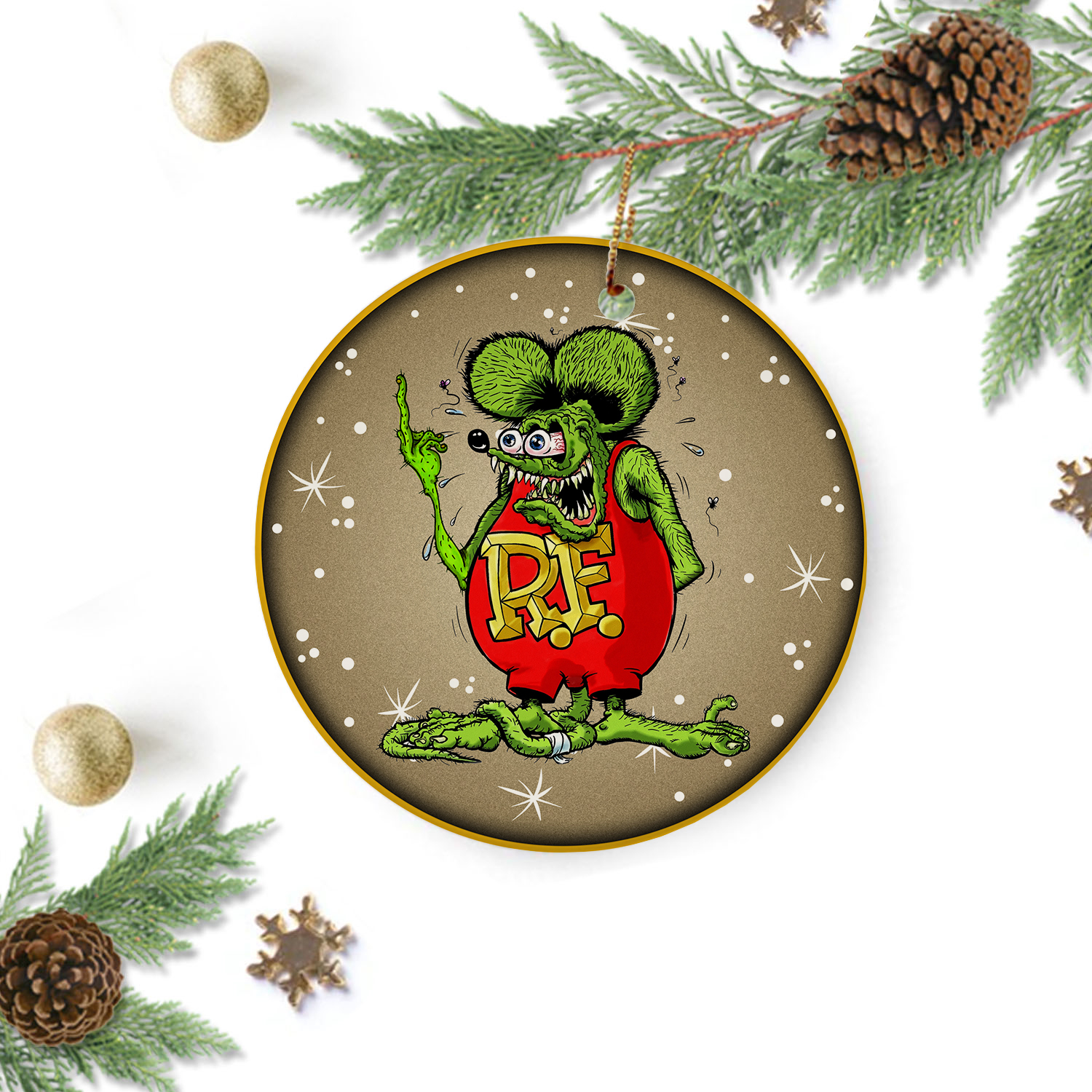 Rat Fink Hot Rod Ornament Gift 2 Rat Rod Fink Ornament 29